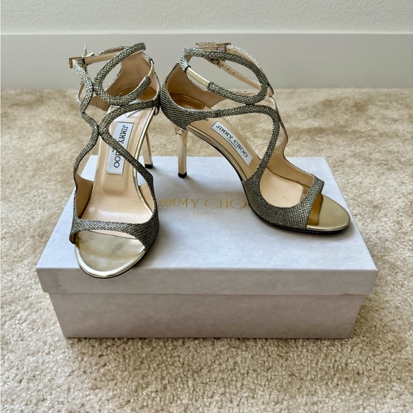 Jimmy Choo Ivette Glitter Sandal - Picture 1 of 10